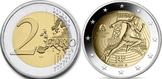 2 euro (XXXIII Olympic Games - Paris 2024 - Athletics)