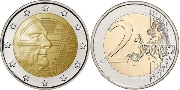 2 euro (90th Anniversary of the Birth of Jacques Chirac)