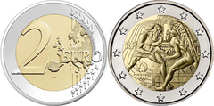 2 euro  (XXXIII Juegos Olímpicos de Verano - París 2024 - Lucha)