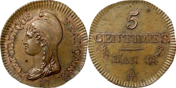 5 centimes (I Republic)