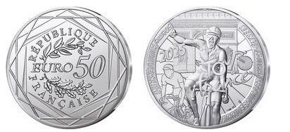 50 euro (50th Anniversary of the Arrival on the Champs Elysées)