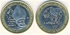 4.500 francos CFA (Visita del Papa Juan Pablo II)