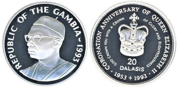 20 dalasis (40th Anniversary of the Coronation of Elizabeth II)