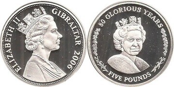 5 pounds (80th Anniversary of the birth of Elizabeth II)