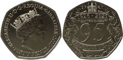 50 pence (95 Aniversario del nacimiento de Elizabeth II)