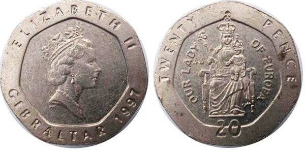 20 pence (Our Lady of Europe)