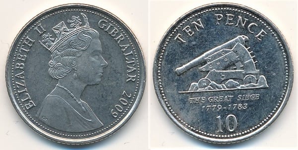 10 pence (The Great Siege 1779-1783)