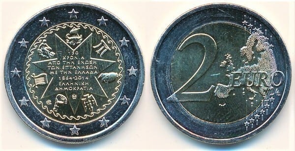 2 euro (150th Anniversary of the Union of the Ionian Islands to Greece)