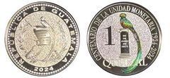 1 quetzal (Centenary of the introduction of the Quetzal)