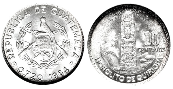 Coin 10 centavos 1960 1964 of Guatemala Updated Value Foronum