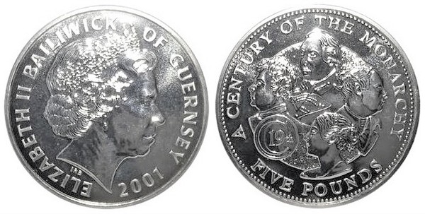 5 pounds (Nineteenth Centenary of the Monarchy)