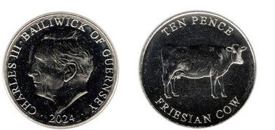 10 pence (Heritage breeds - Friesian cow)