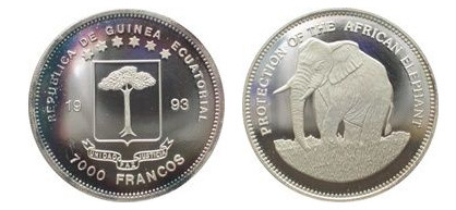 7000 francs CFA (Protection of the African elephant)