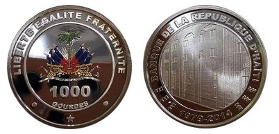 1000 gourdes (35º aniversario del Banco de la República de Haití)