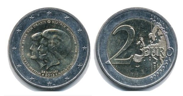 2 euro (Announcement of the Abdication of Her Majesty Queen Beatrix)