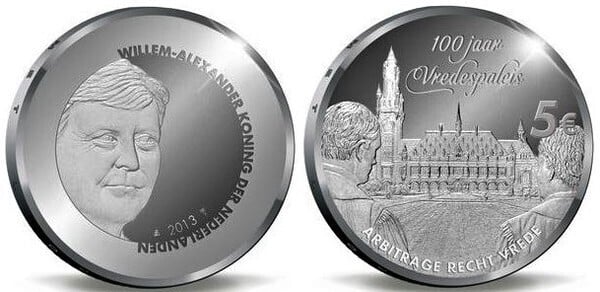 5 euro (100th Anniversary of the Peace Palace)