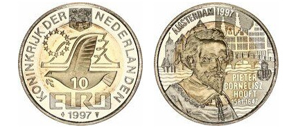 10 euro (350th anniversary of the death of P.C.Hooft)