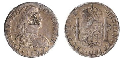 6 shillings 1 penny- Contramarca ( British settlements in the Bay of Honduras)