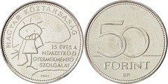 50 forint (15 Aniversario del Servicio Internacional de Rescate Infantil)