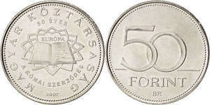 50 forint (50th Anniversary of the Treaty of Rome)