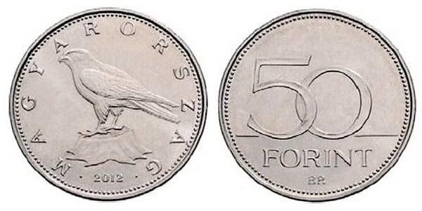 50 forint (Saker Falcon Bird (Falco cherrug))