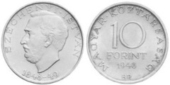 10 forint (Centenario de la Revolución de 1848-István Széchenyi)