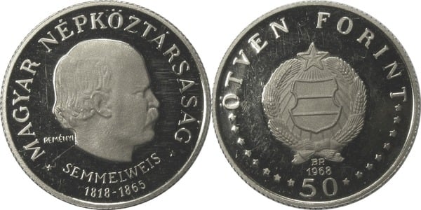 50 forint (150th Anniversary of the Birth of Ignác Semmelweis)