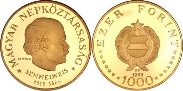 1.000 forint (150th Anniversary of the Birth of Ignác Semmelweis)