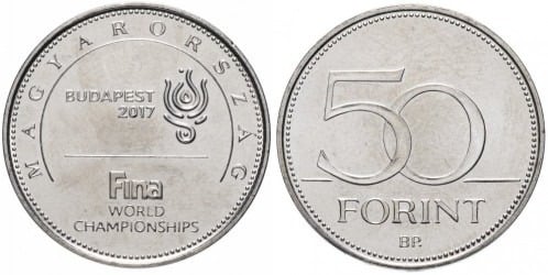 50 forint (XVII World Swimming Championships - Budapest 2017).