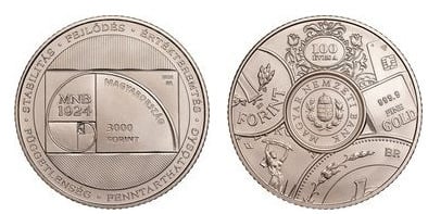 3000 forint (Centenary of the Hungarian National Bank)