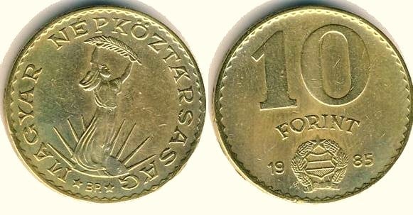 Coin 10 forint 1983 1989 of Hungary Updated Value Foronum