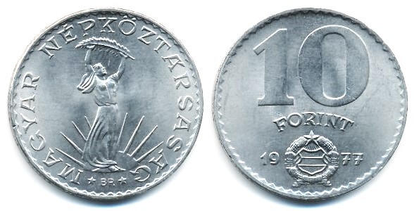 Coin 10 forint 1971 1980 of Hungary Updated Value Foronum