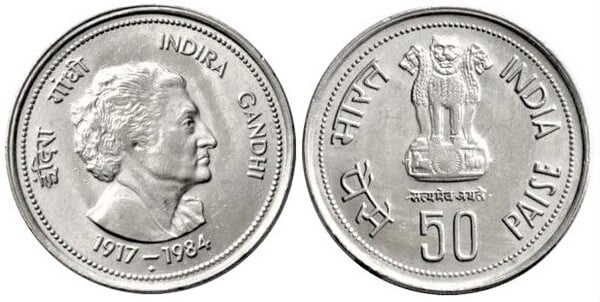 50 paise (Death of Indira Gandhi)