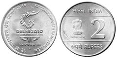 2 rupees (XIX Juegos Commonwealth - Delhi 2010)