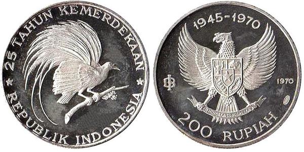 200 rupiah (25th Anniversary of Independence)