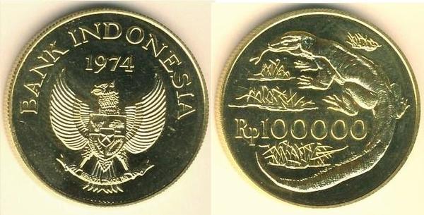 100.000 rupiah (Komodo Dragon)