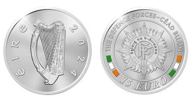 15 euro (100 years since the creation of the Irish Defense Forces)