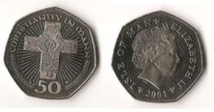 50 pence (Christianity in Mann)