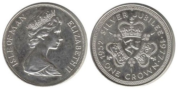 1 crown (Queen Elizabeth II's Silver Jubilee)