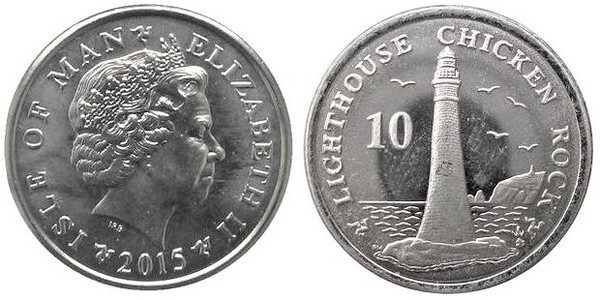 10 pence (Chicken Rock Lighthouse)