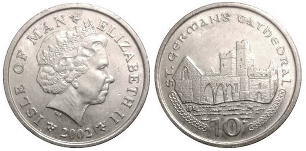 10 pence (St. German's Cathedral)