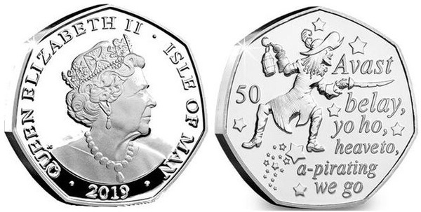 50 pence (90th Anniversary of Peter Pan - Captain Hook)