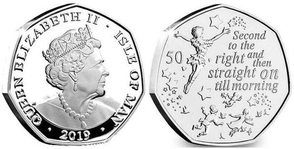 50 pence (90th Anniversary of Peter Pan - Second Right)