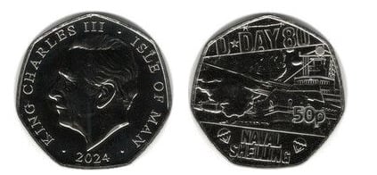 50 pence (80th anniversary of the D-Day landings - Naval bombardment)