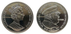 1 crown (25th anniversary of Winston Churchill's death)