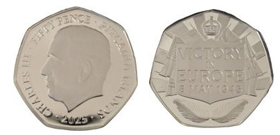 50 pence (80th Anniversary of the end of World War II in Europe)