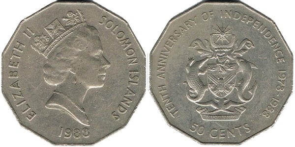 50 centavos (10th Anniversary of Independence)