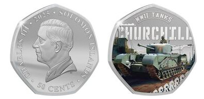 50 cents (World War II Tanks -Churchill)