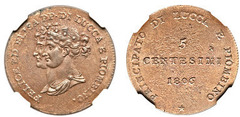3 centesimi  (Principado de Lucca y Piombino)