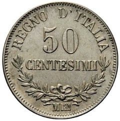 50 centesimi (Vittorio Emanuele II)